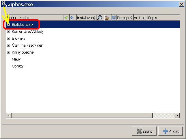 Výběr biblických textů ke stažení a instalaci