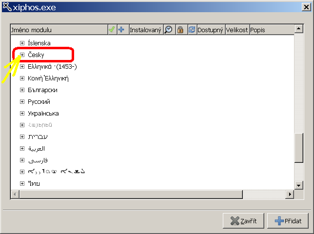 Výběr českých textů ke stažení a instalaci