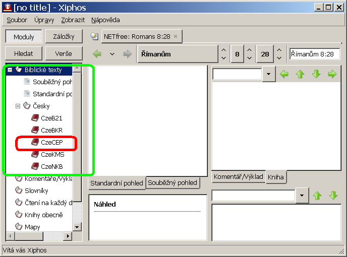 Český překlad v Xiphos